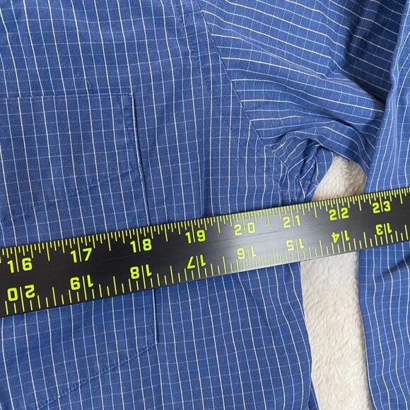 J.Crew Factory Men's Button-Up Shirt M Blue Checkered - Picture 4 of 8